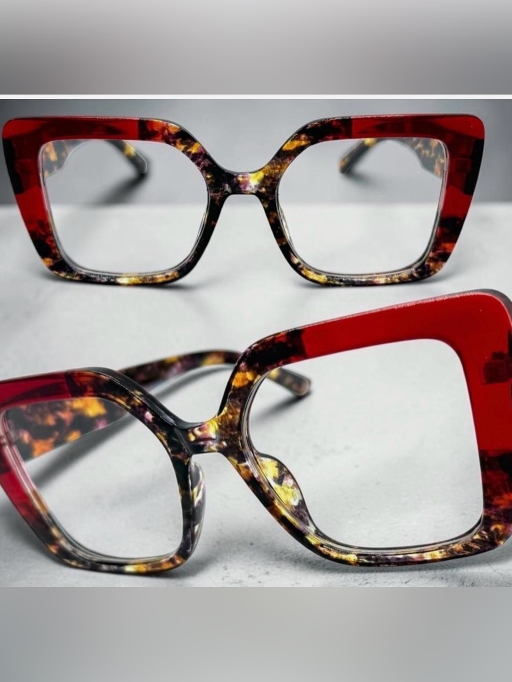 Women Oversized Vintage Retro Cat Eye Clear Lens EYE GLASSES Large Fashion Frame